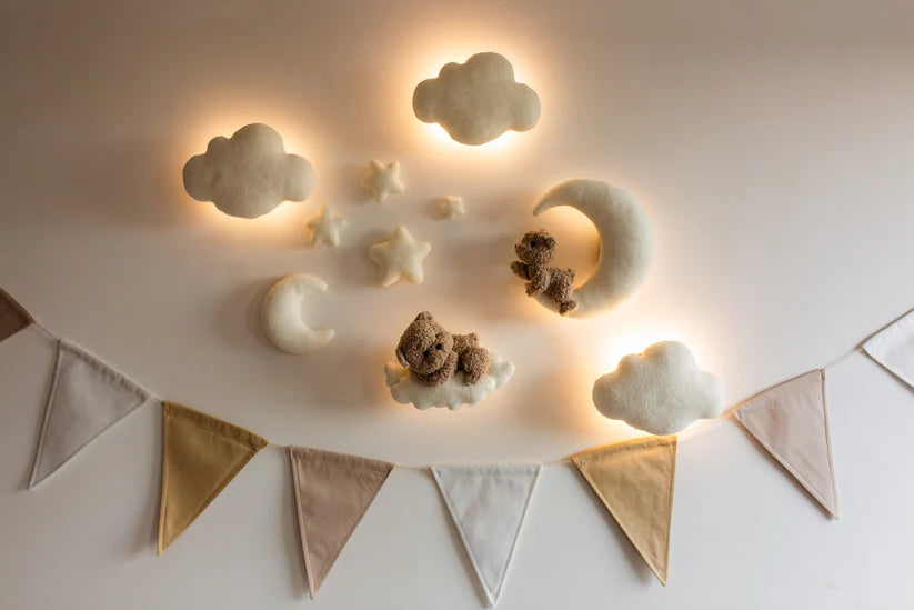 Two teddy bears wall decor nursery gift