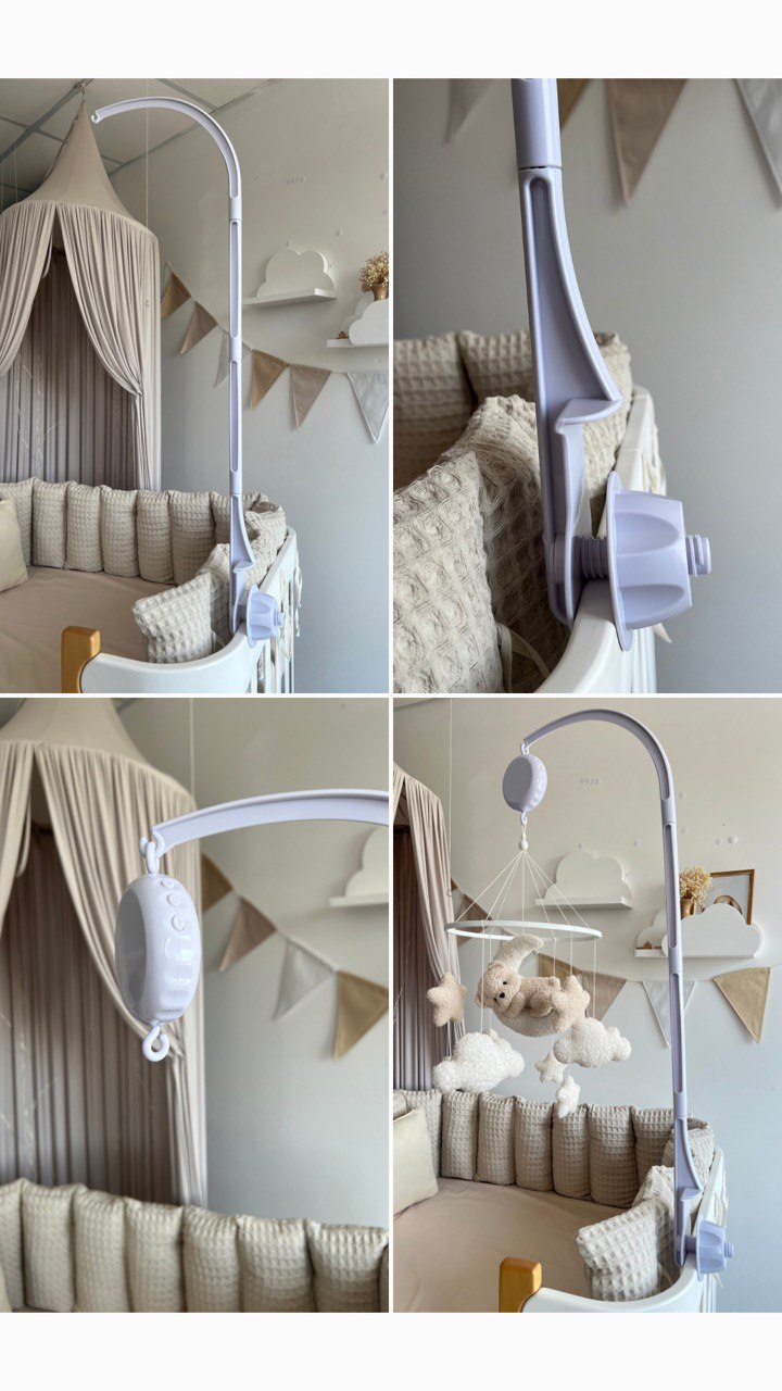 Nursery night light baby crib mobile