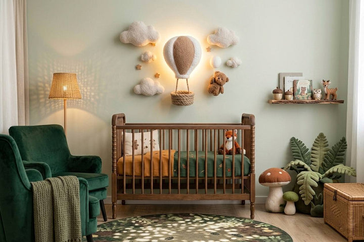 Teddy Bear Hot Air Balloon Wall Light