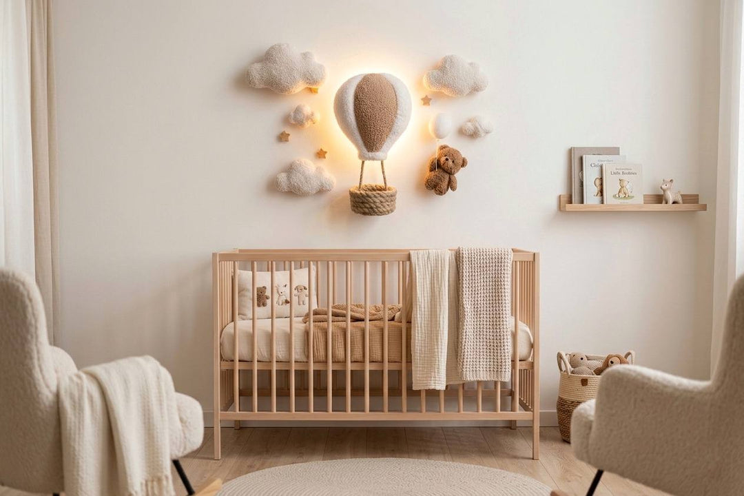 Teddy Bear Hot Air Balloon Wall Light