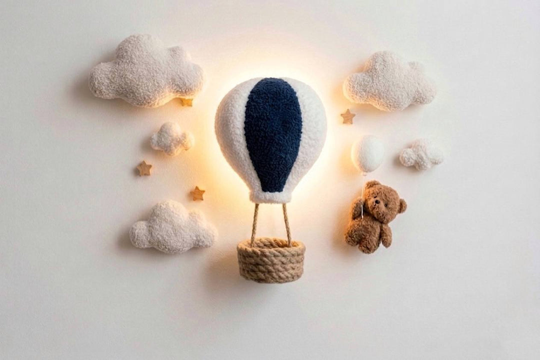 Teddy Bear Hot Air Balloon Wall Light