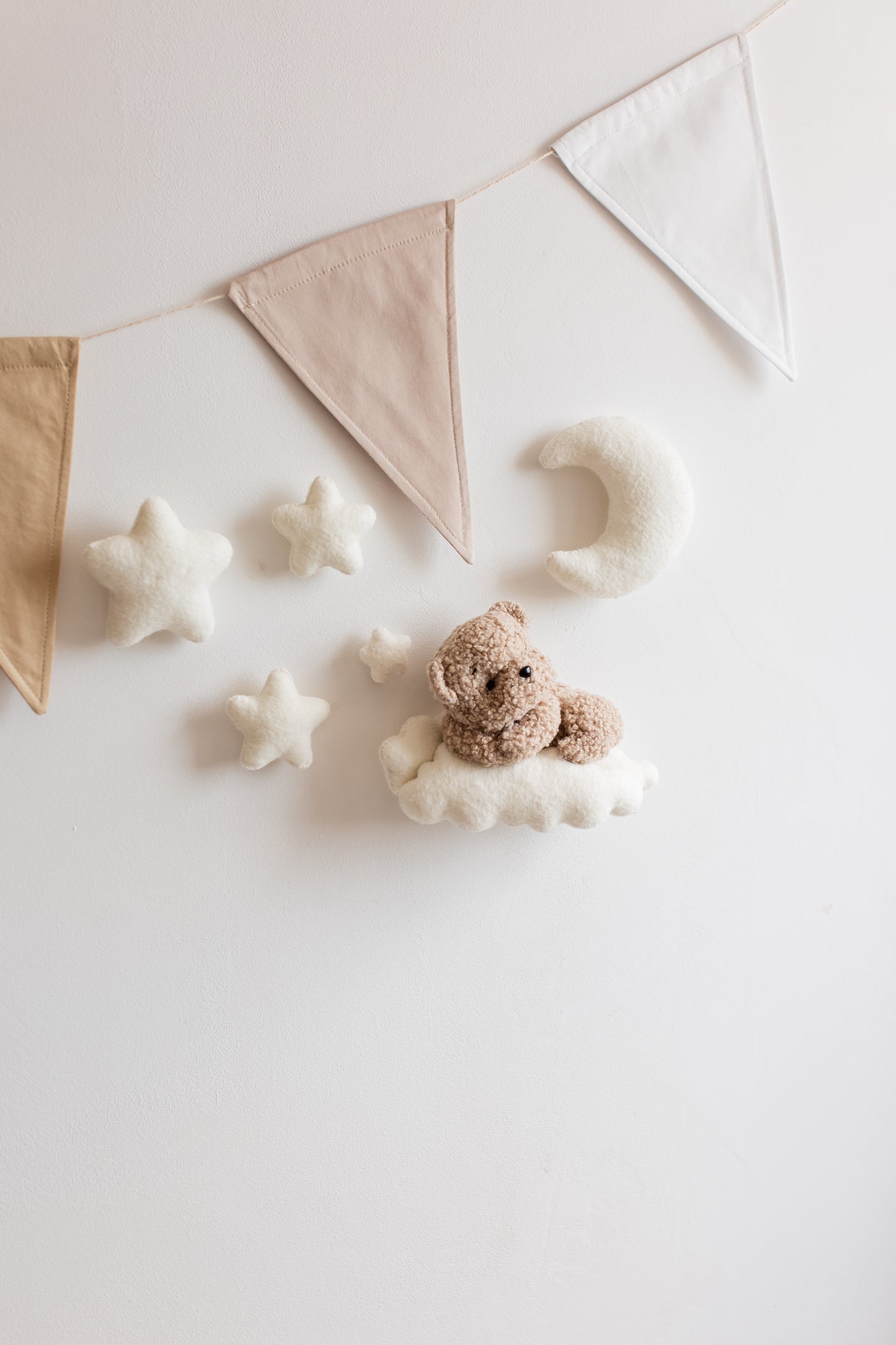 Boucle bear on the cloud wall decor nursery gift