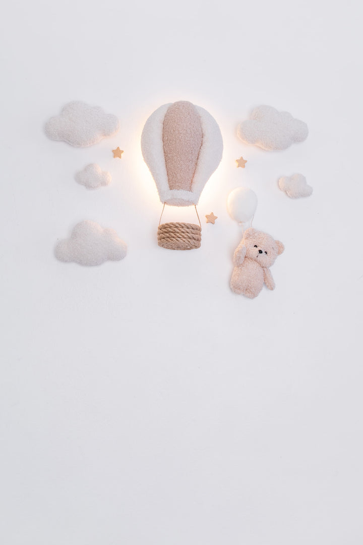 Teddy Bear Hot Air Balloon Wall Light