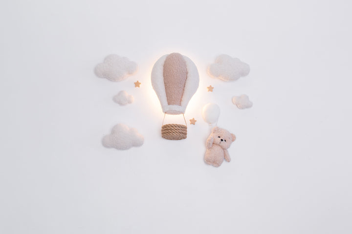 Teddy Bear Hot Air Balloon Wall Light