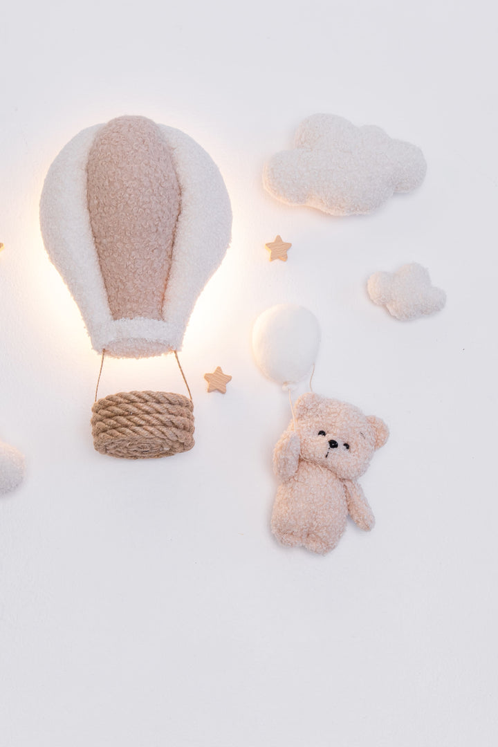 Teddy Bear Hot Air Balloon Wall Light