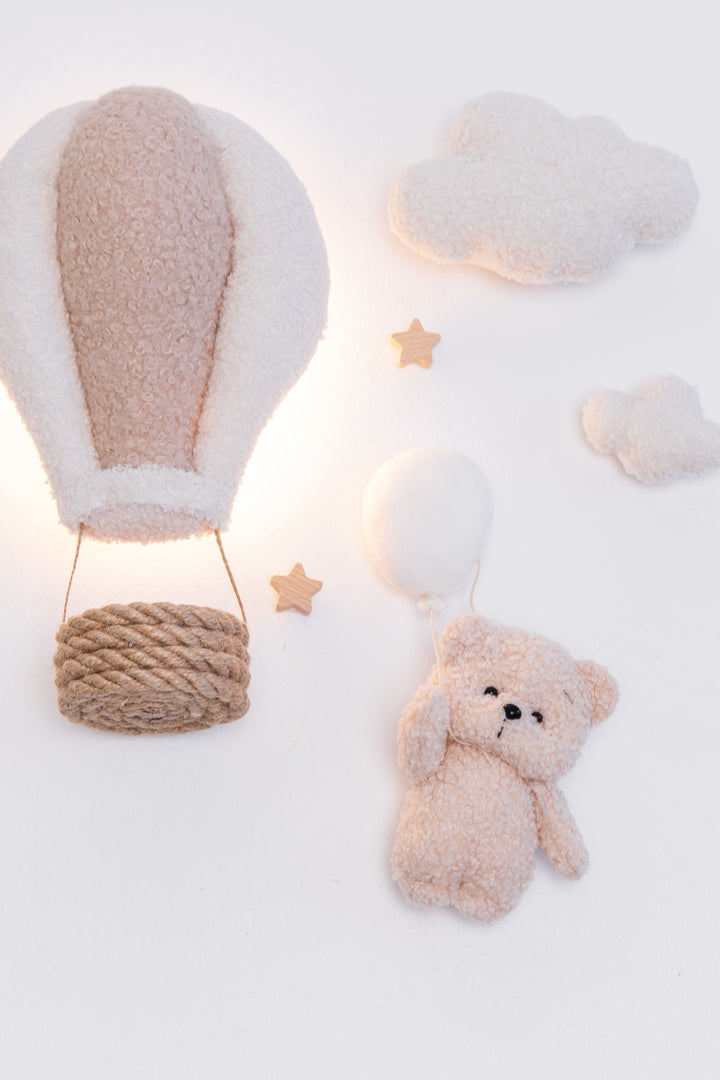 Teddy Bear Hot Air Balloon Wall Light