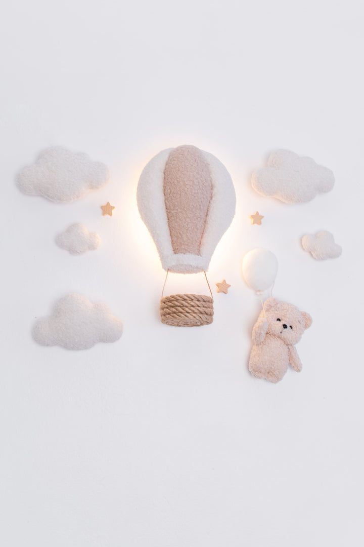 Teddy Bear Hot Air Balloon Wall Light