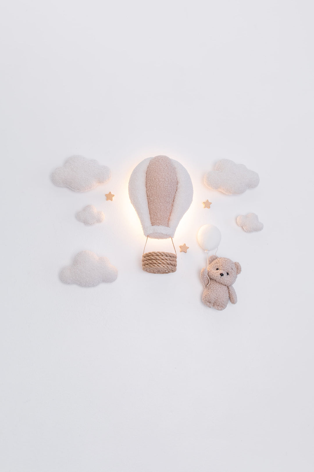 Teddy Bear Hot Air Balloon Wall Light