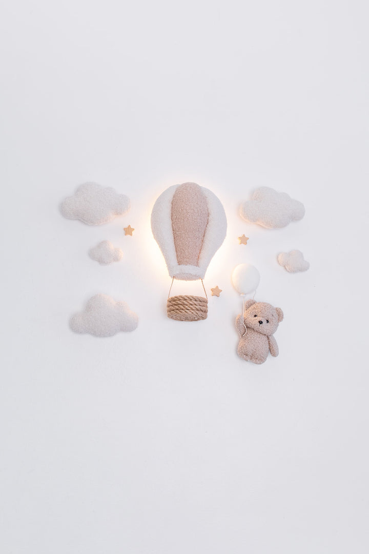Teddy Bear Hot Air Balloon Wall Light