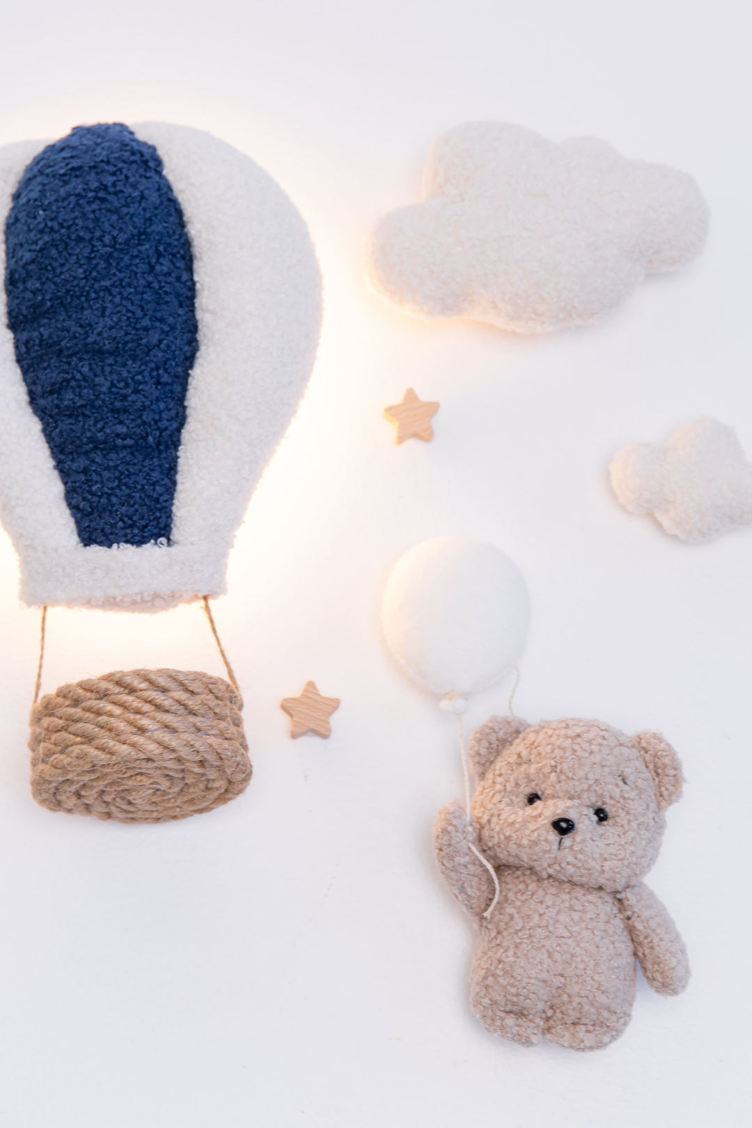 Teddy Bear Hot Air Balloon Wall Light