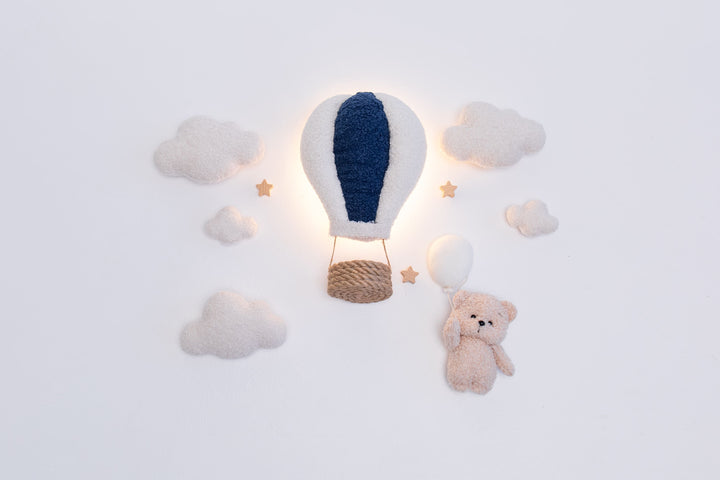Teddy Bear Hot Air Balloon Wall Light