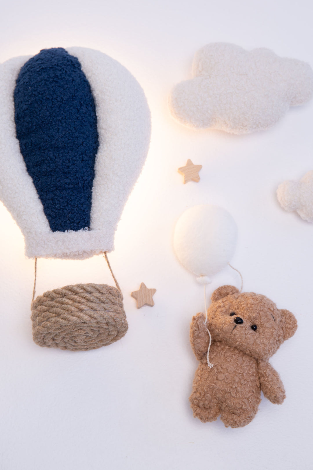 Teddy Bear Hot Air Balloon Wall Light