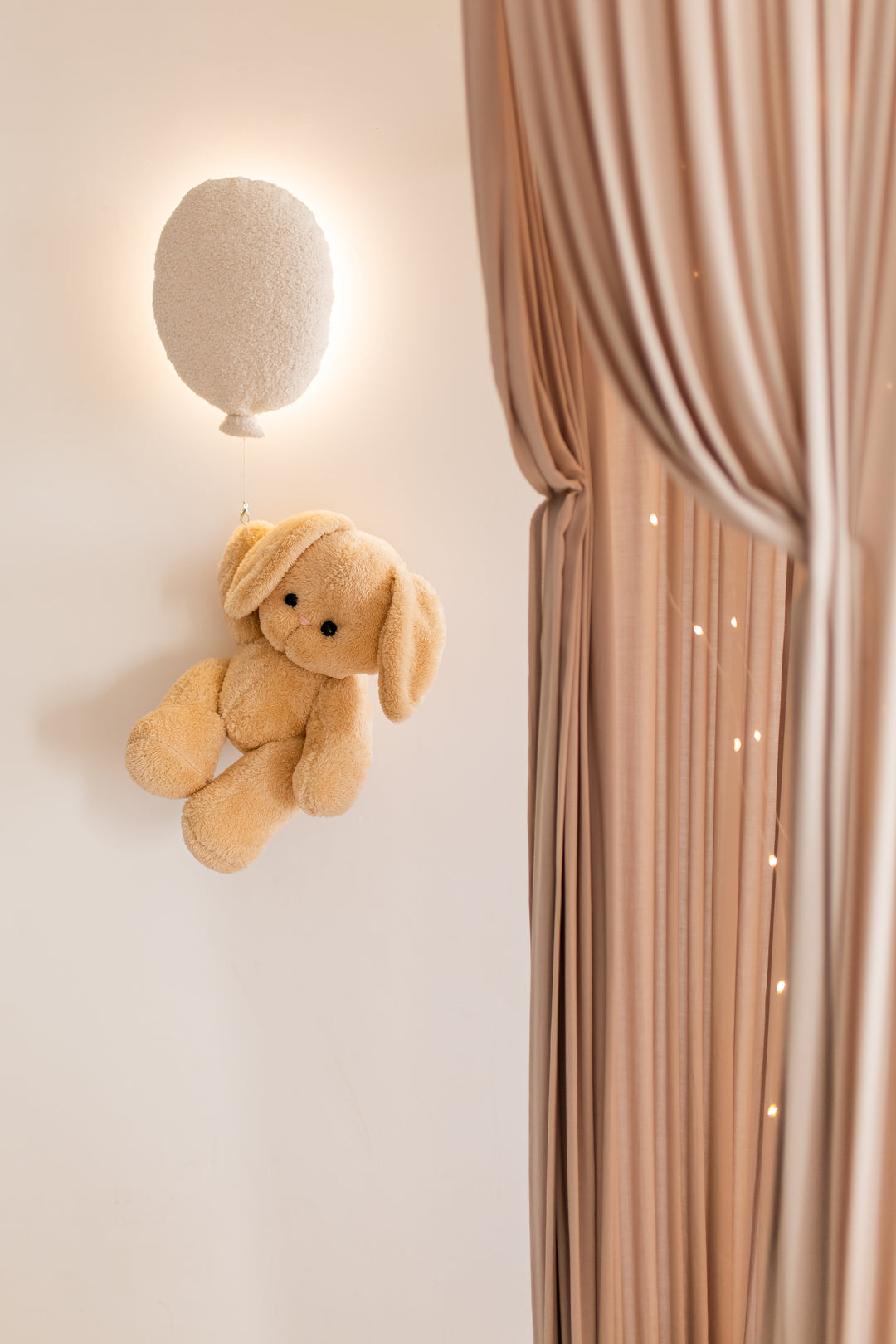 Balloon Night Light with peachy Bunny Toy