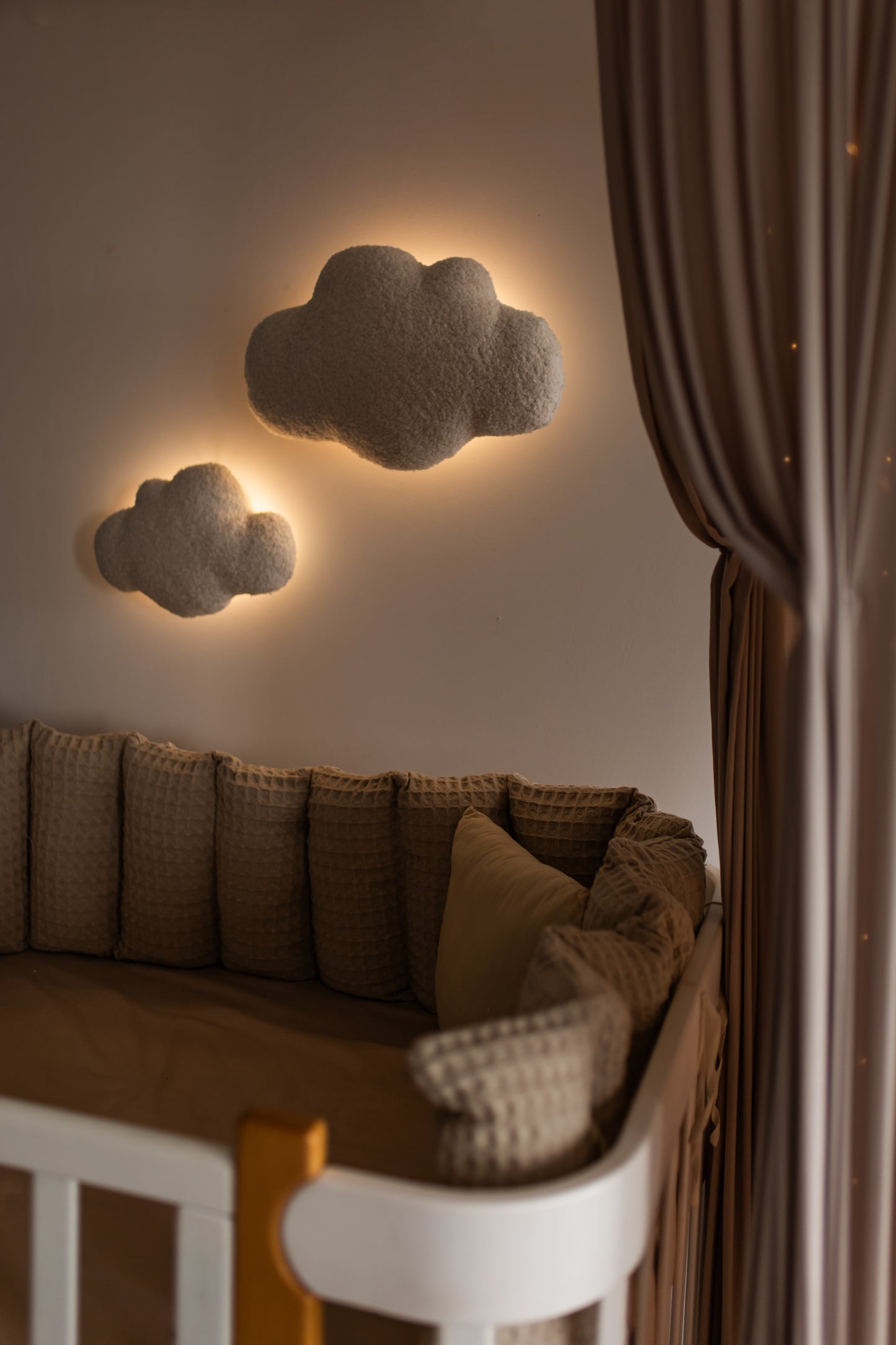 Настінний набір м'якого світла з букле-ведмедиком, декор для дитячої кімнати 