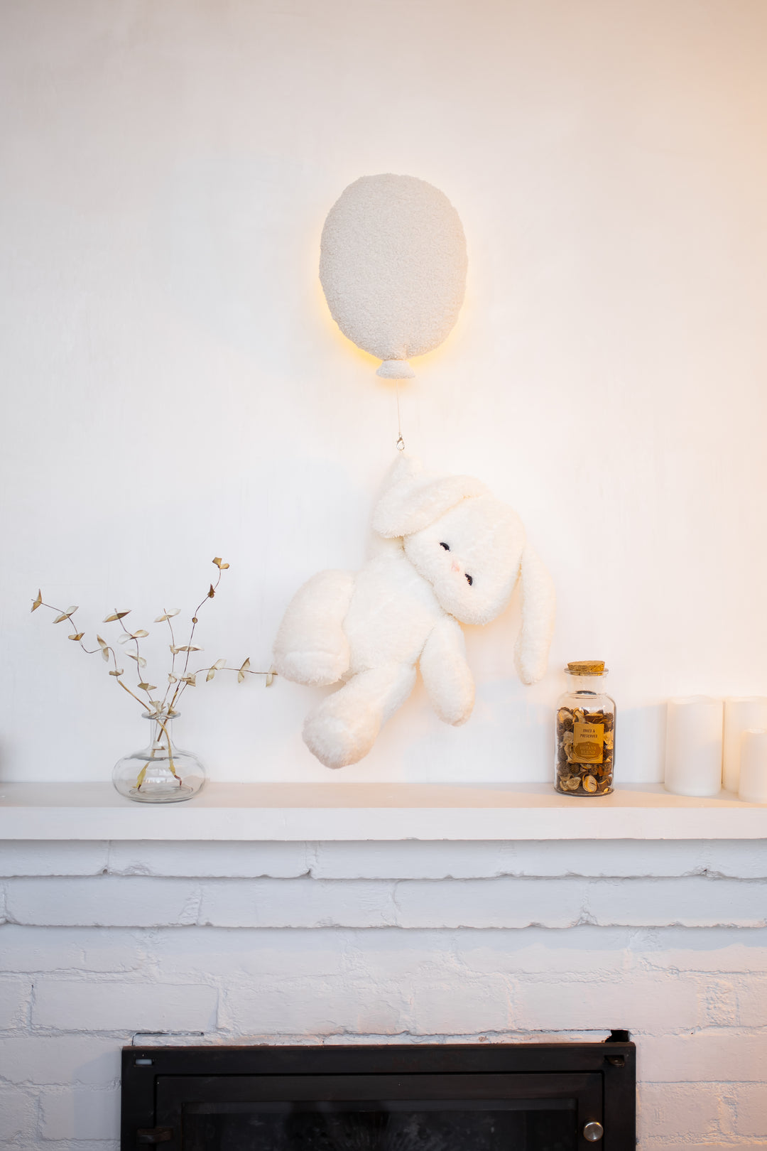 Balloon Night Light with white Bunny Toy