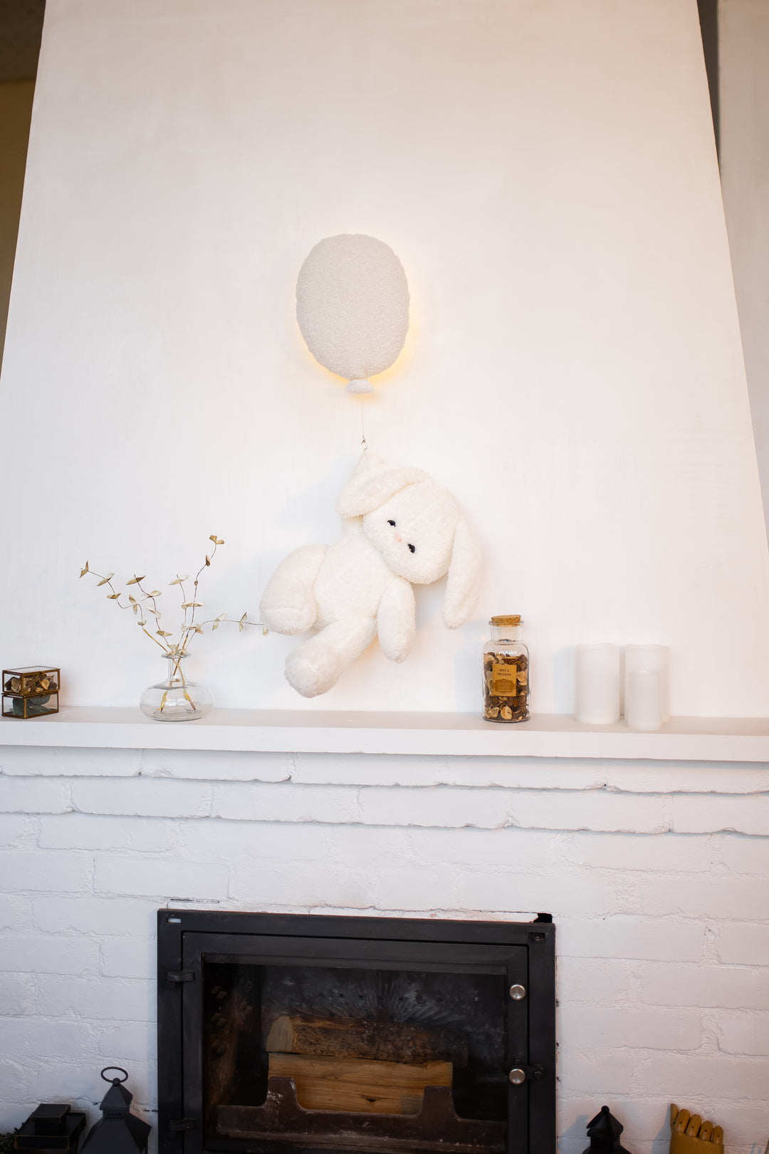 Balloon Night Light with white Bunny Toy