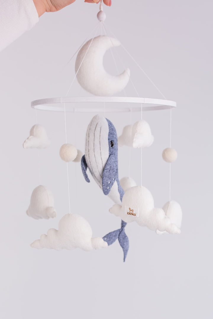 Whale Baby Mobile — Ocean Nursery Mobile