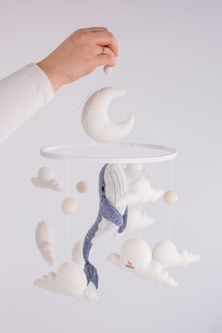 Whale Baby Mobile — Ocean Nursery Mobile