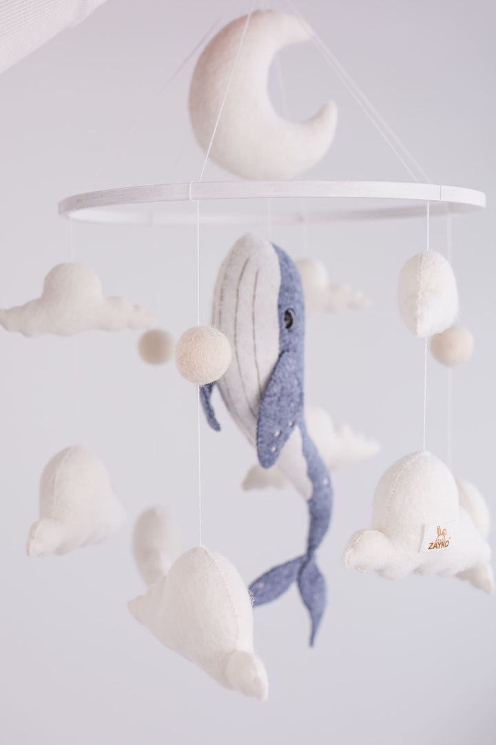 Whale Baby Mobile — Ocean Nursery Mobile