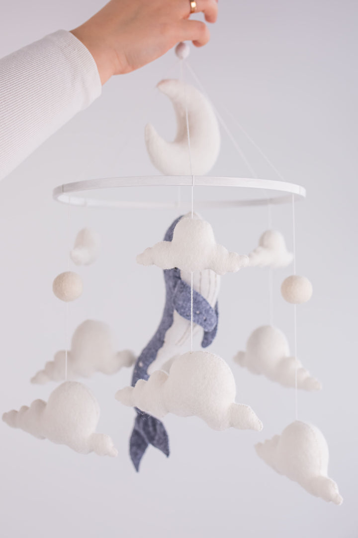 Whale Baby Mobile — Ocean Nursery Mobile