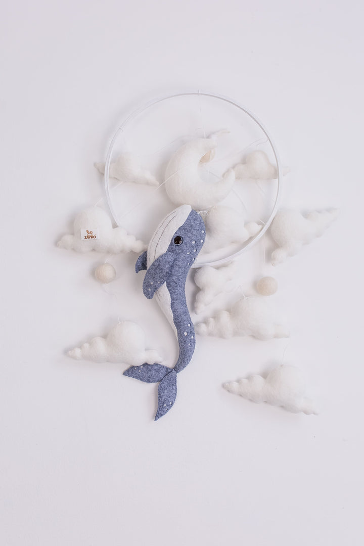 Whale Baby Mobile — Ocean Nursery Mobile