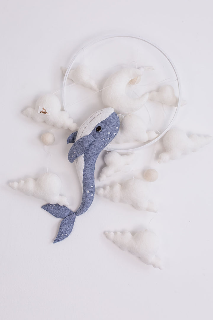 Whale Baby Mobile — Ocean Nursery Mobile