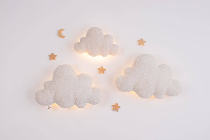Cloud Wall Light Set Nursery Moon and Stars Wall Decor