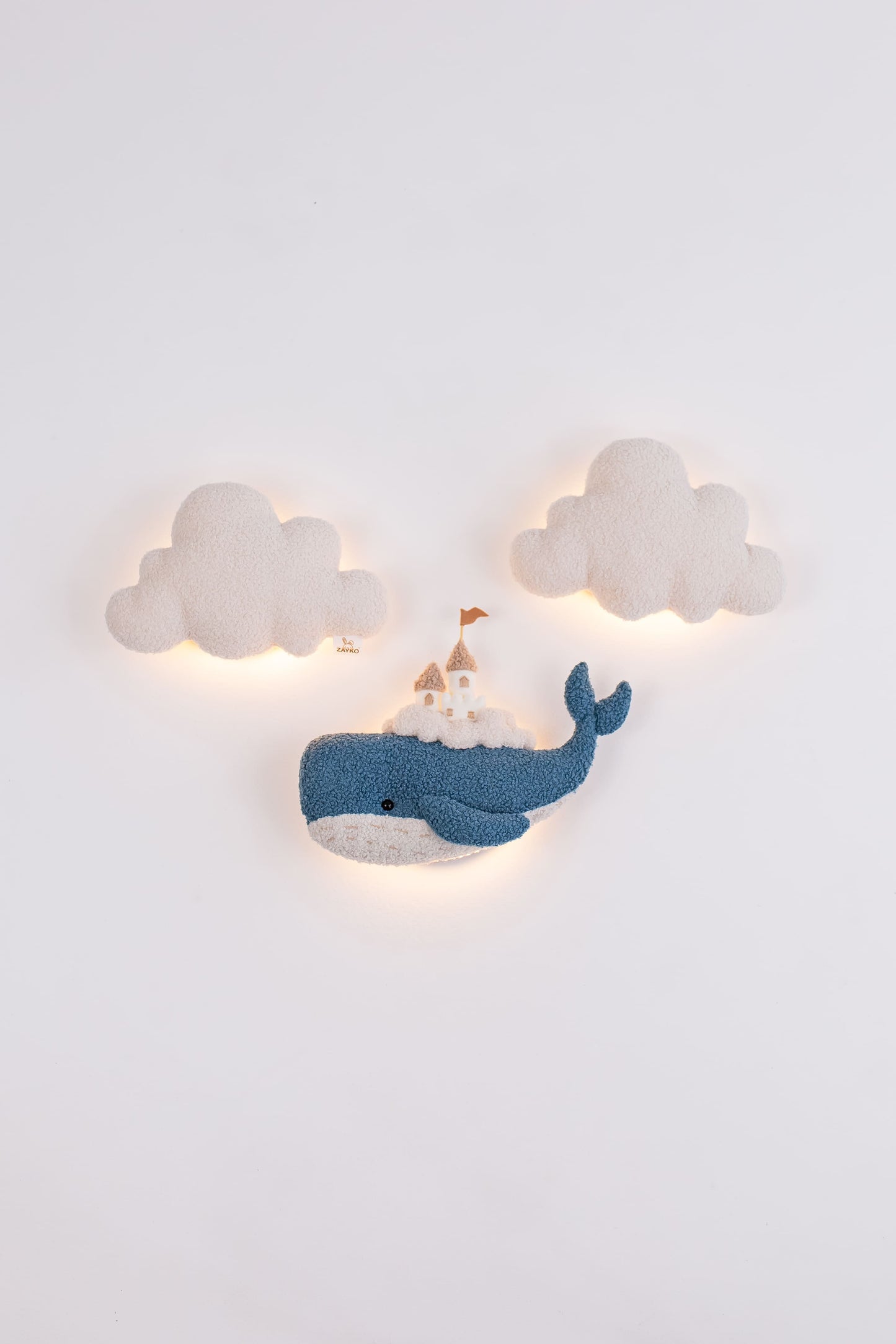 Whale Nursery Wall Light Set Cloud Night Light Nursery Wall Decor