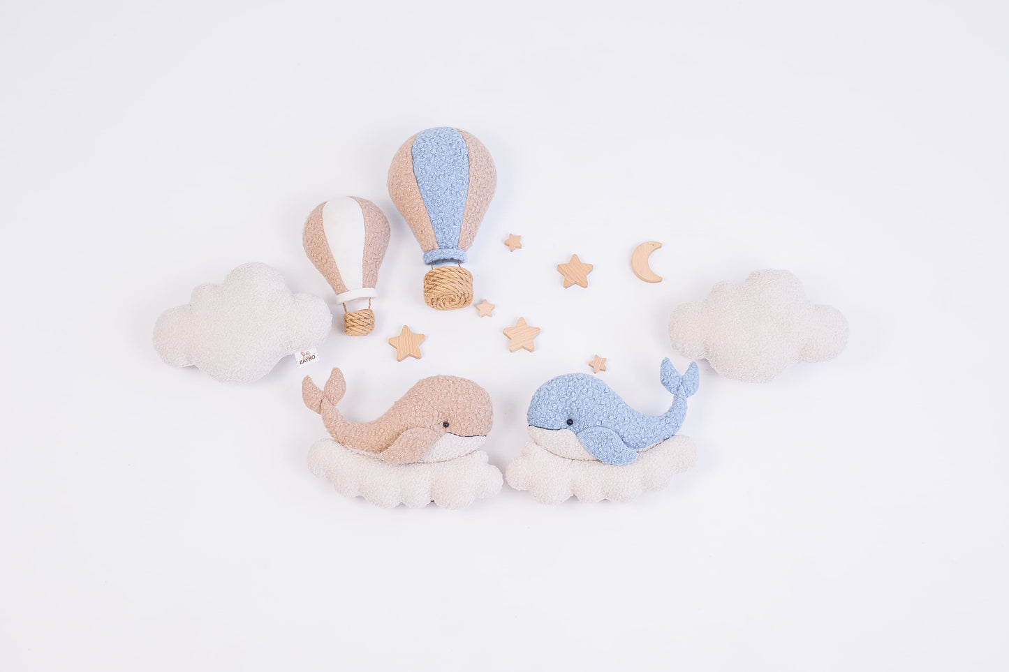 Whale Nursery Wall Light Set, Ocean Nursery Decor