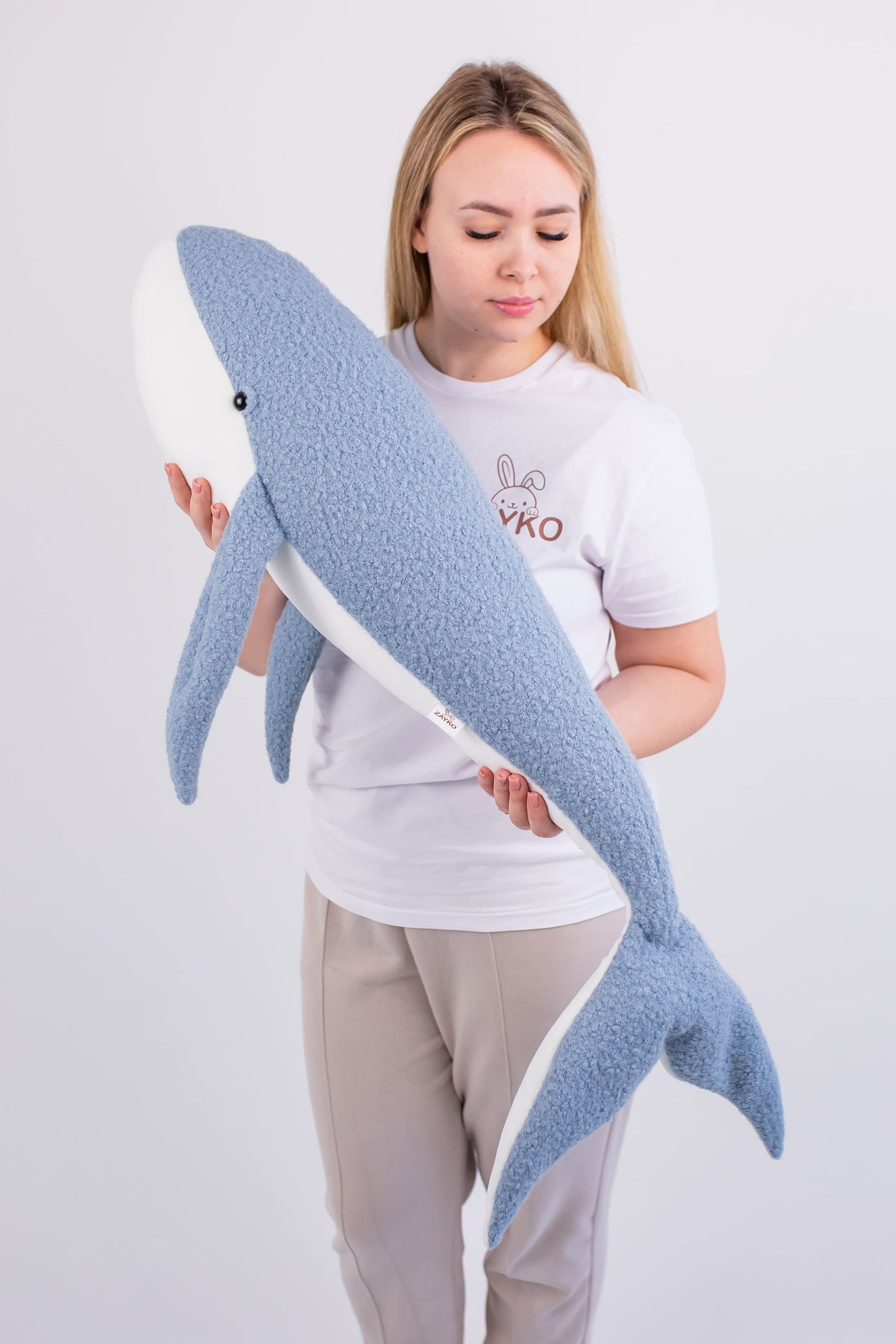 Large Handmade Whale Plush Toy