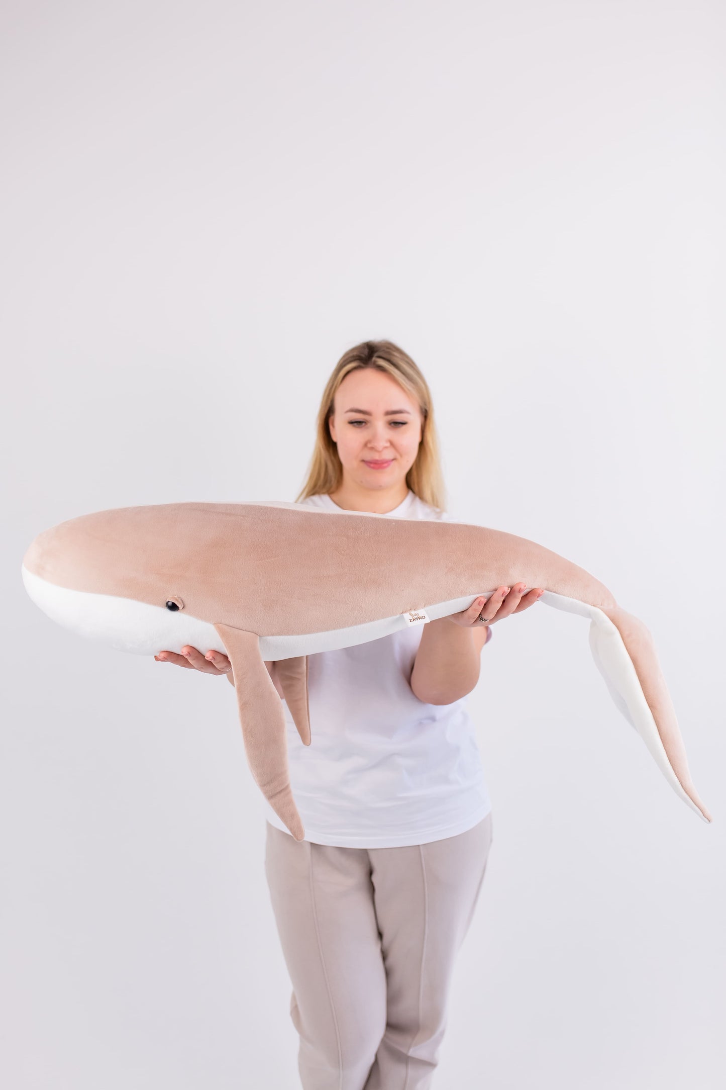 Large Handmade Whale Plush Toy