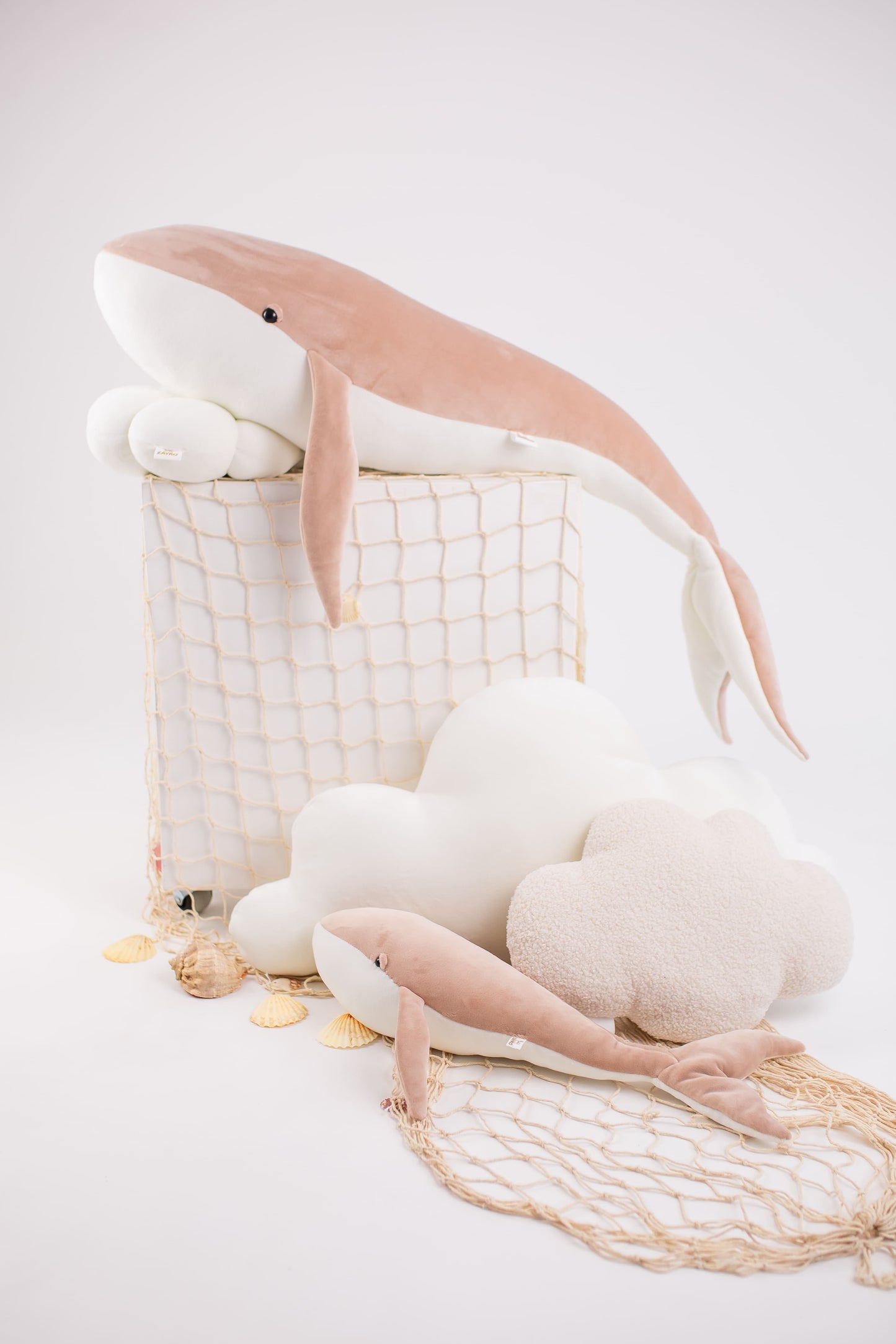 Large Handmade Whale Plush Toy