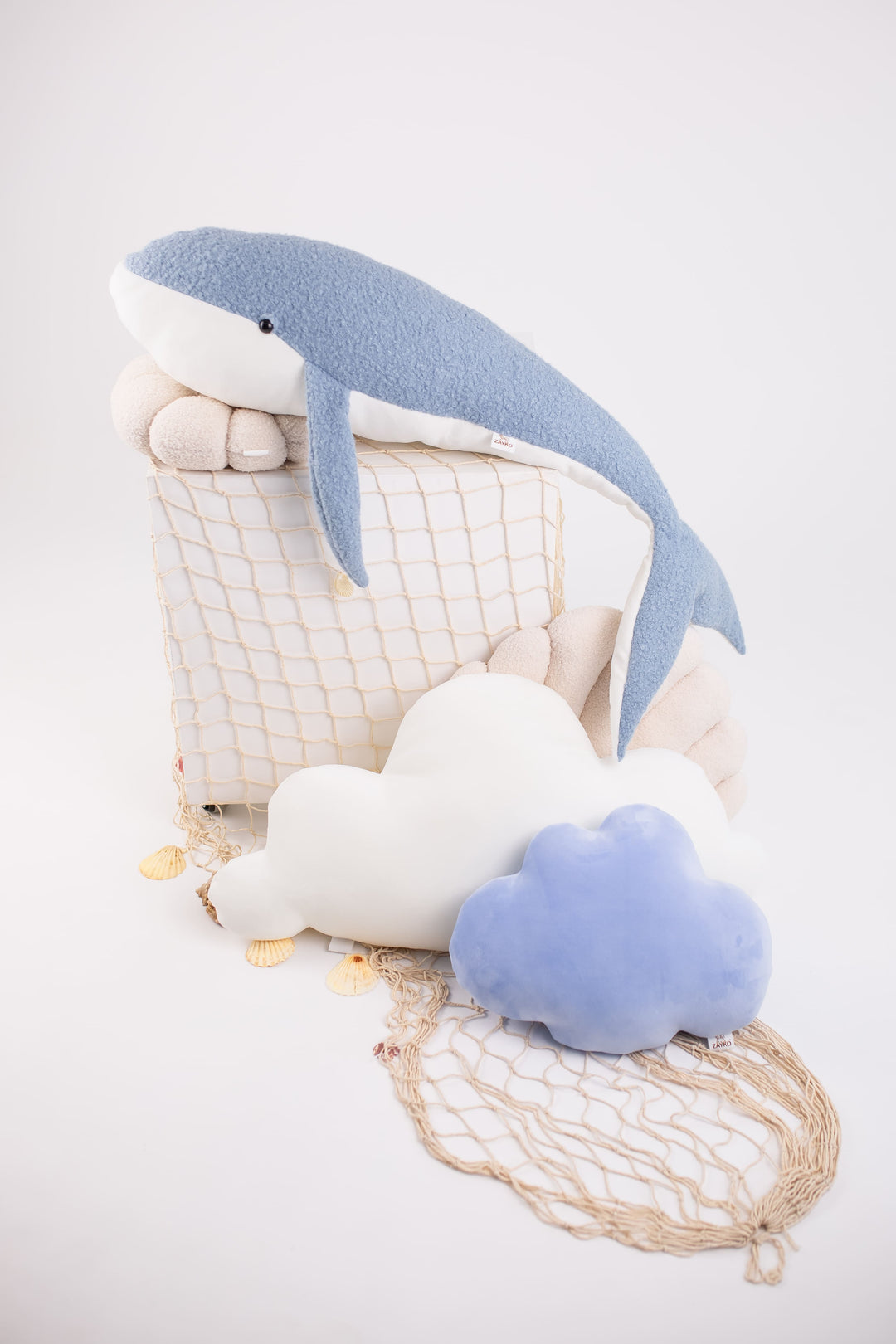 Large Handmade Whale Plush Toy