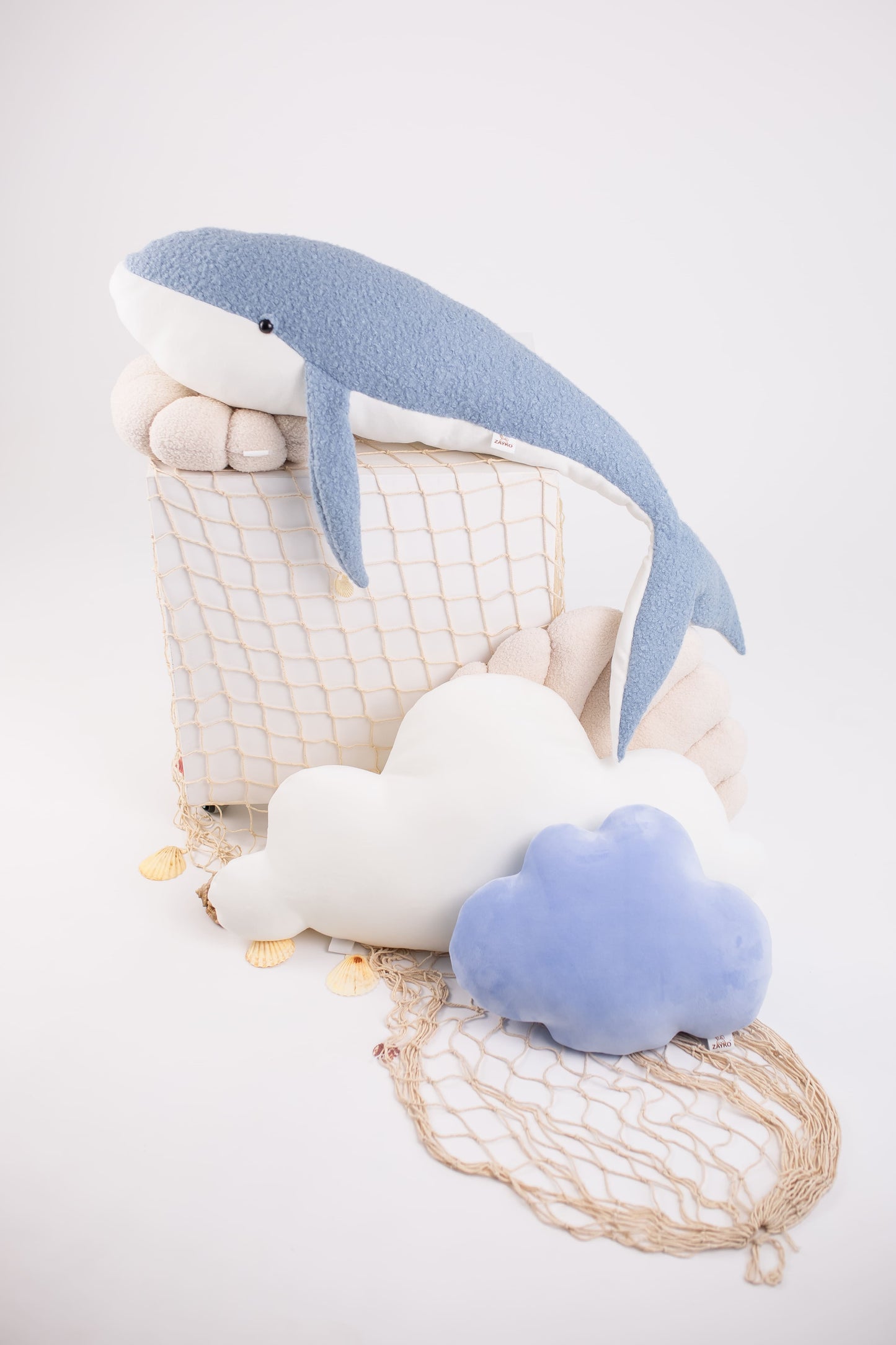 Large Handmade Whale Plush Toy