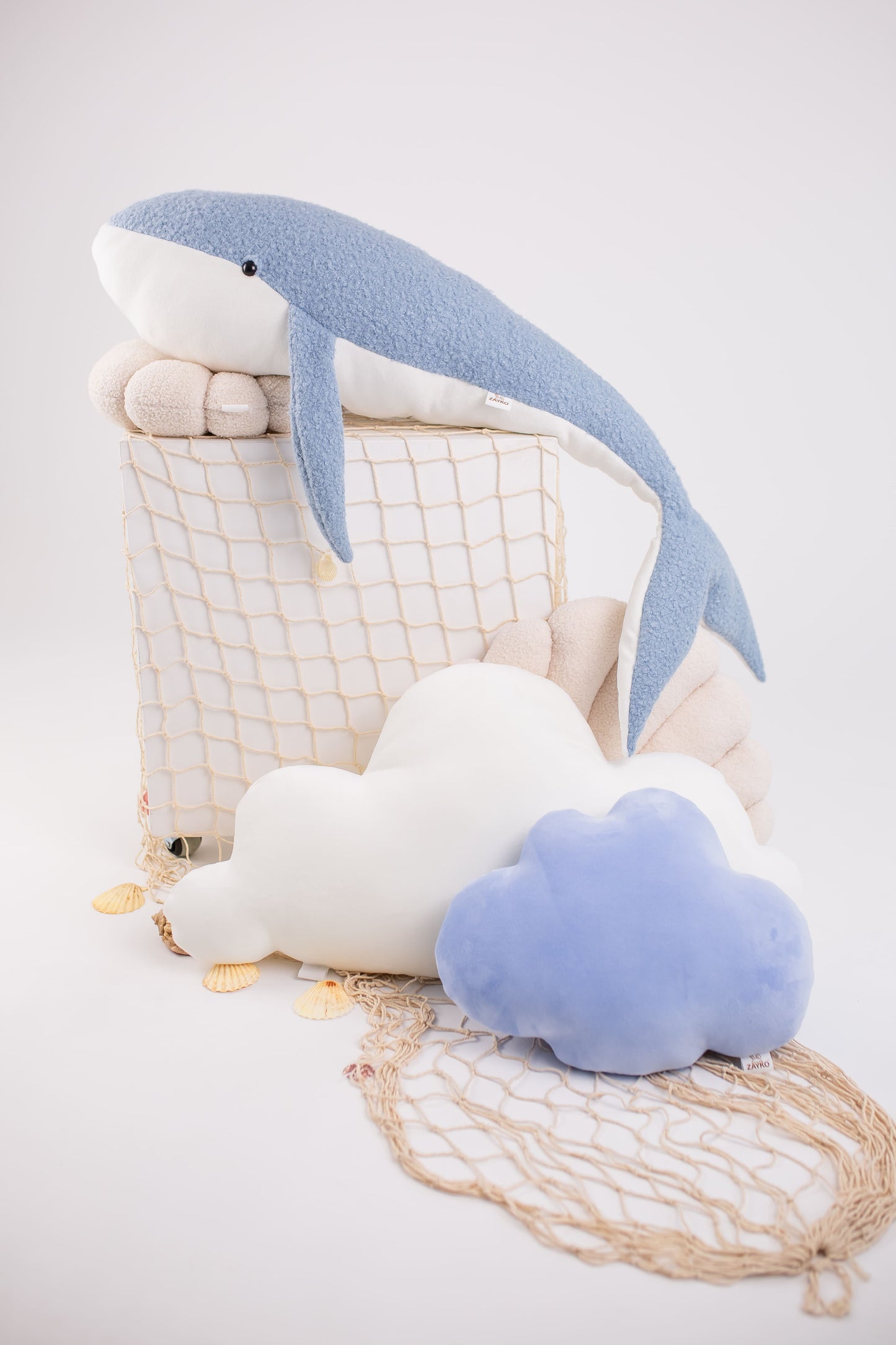 Large Handmade Whale Plush Toy
