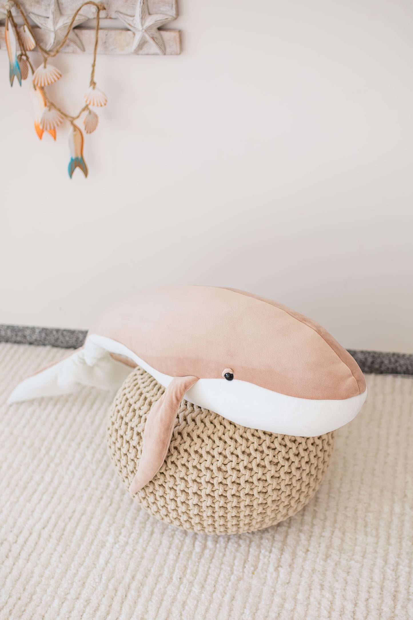 Large Handmade Whale Plush Toy