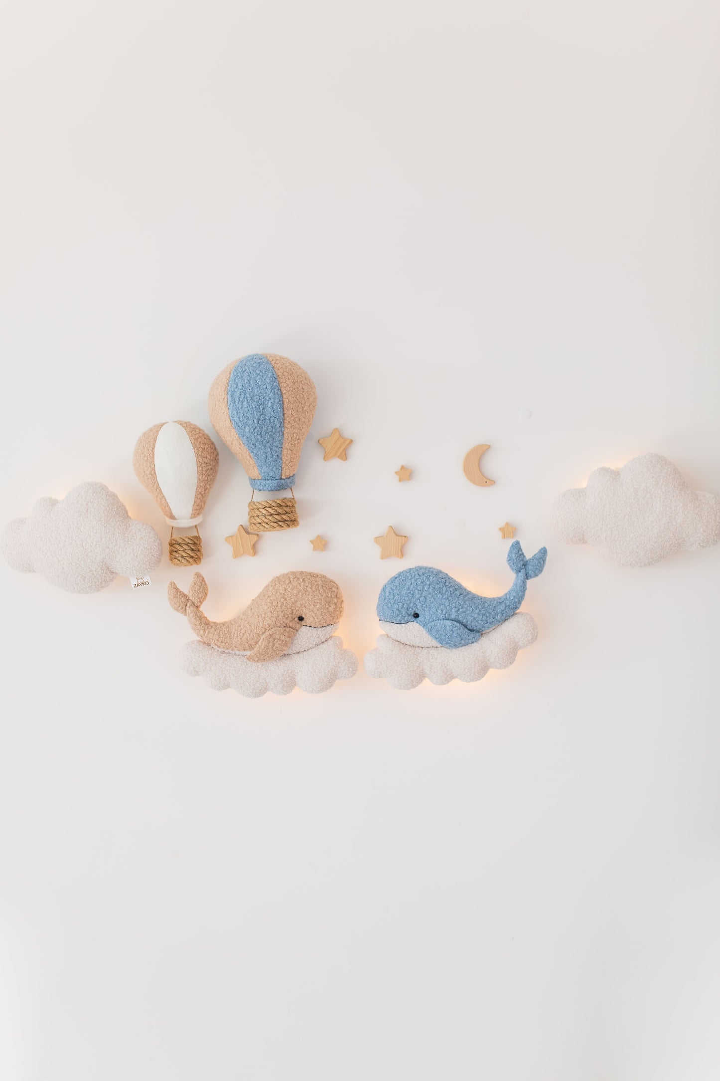 Whale Nursery Wall Light Set, Ocean Nursery Decor
