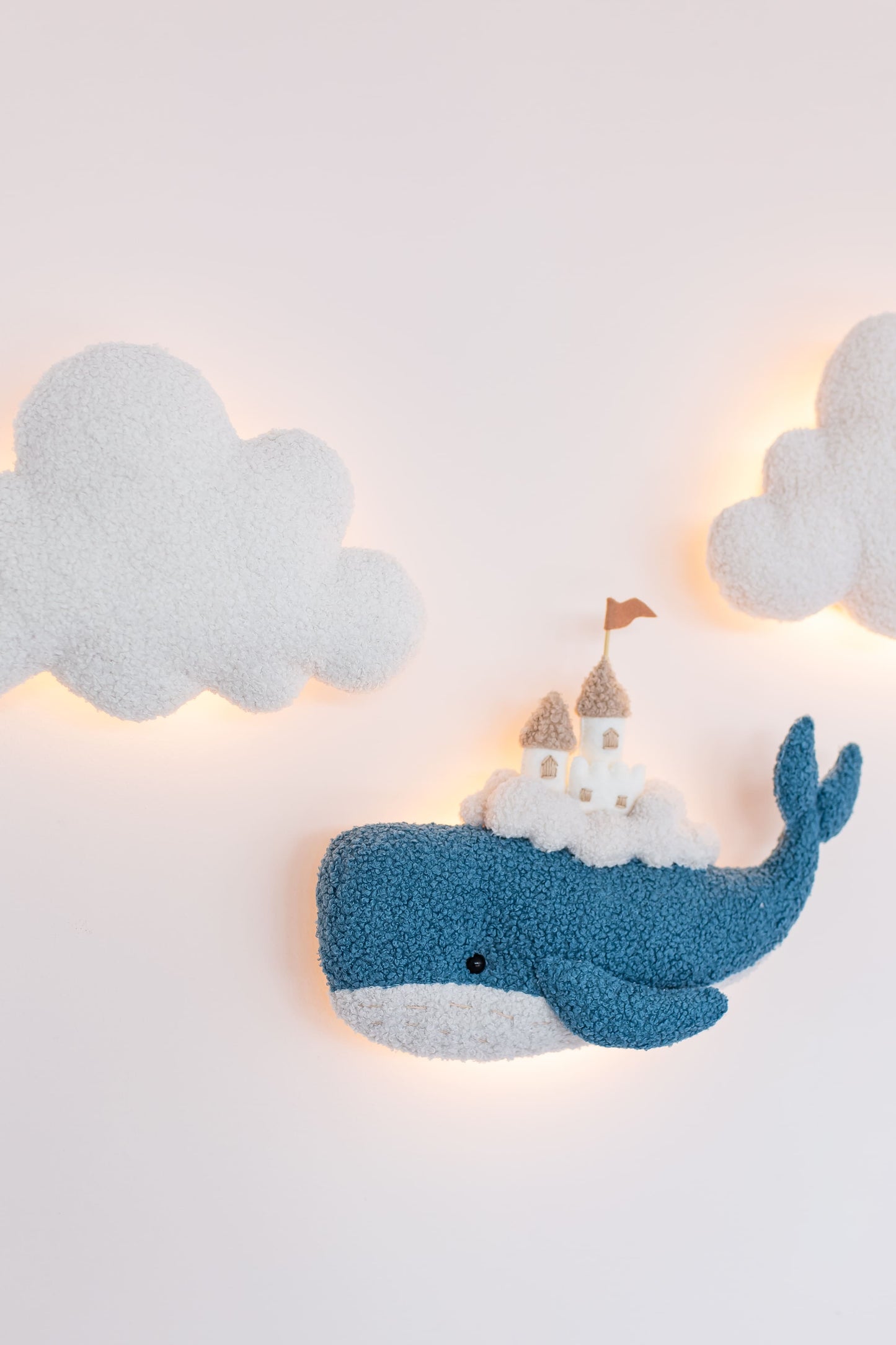 Whale Nursery Wall Light Set Cloud Night Light Nursery Wall Decor