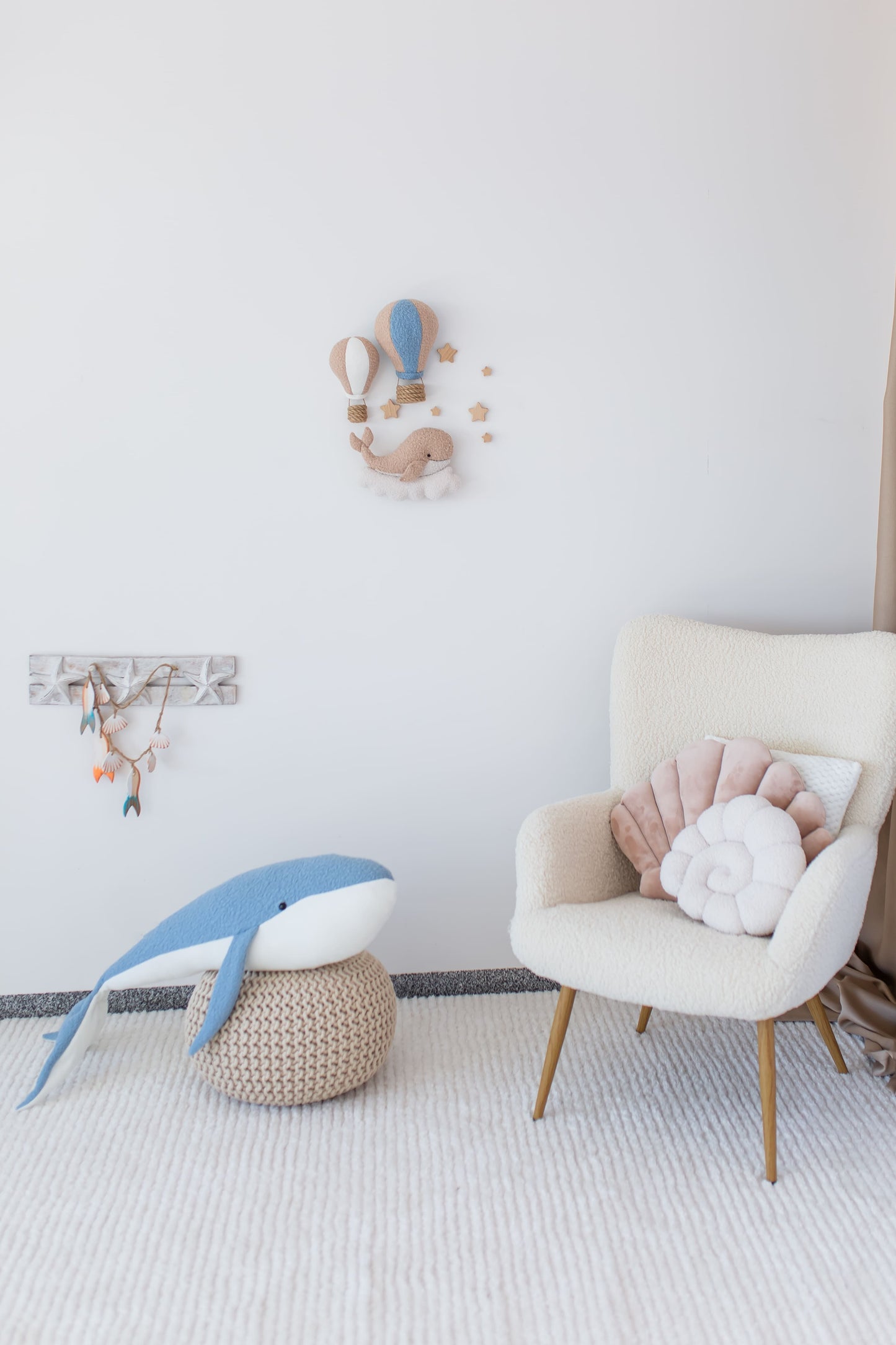 Whale Night Light with Hot Air Balloons