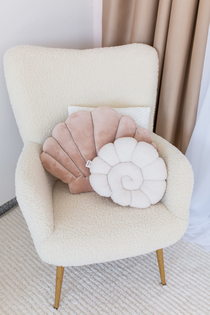 Seashell Nursery Pillow, Shell Cushion for Kids Room