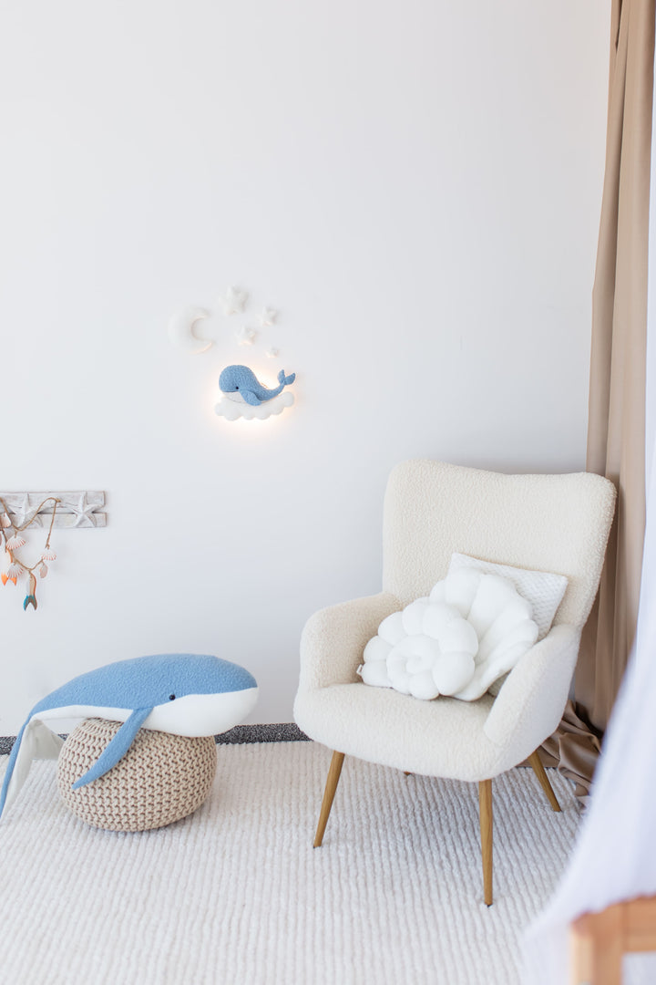 Whale Nursery Wall Light, Ocean Nursery Decor