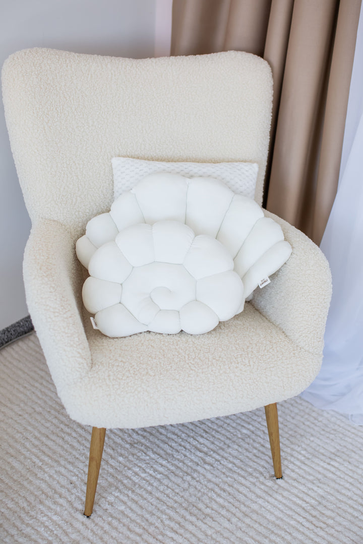 Seashell Nursery Pillow, Shell Cushion for Kids Room