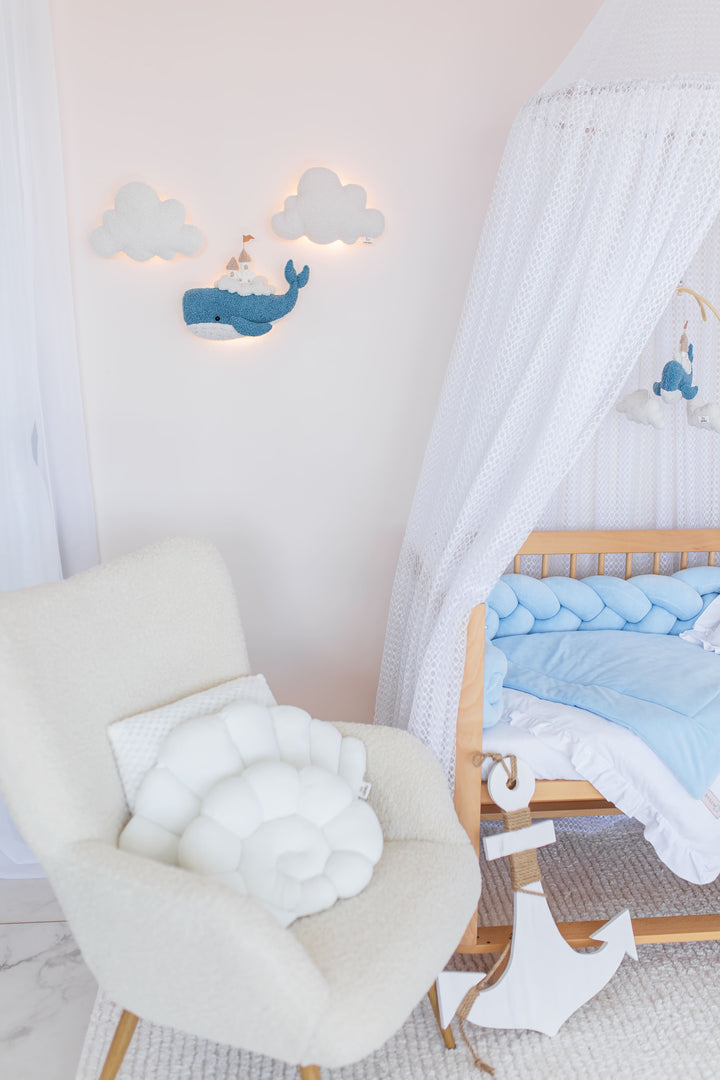 Whale Nursery Wall Light Set Cloud Night Light Nursery Wall Decor