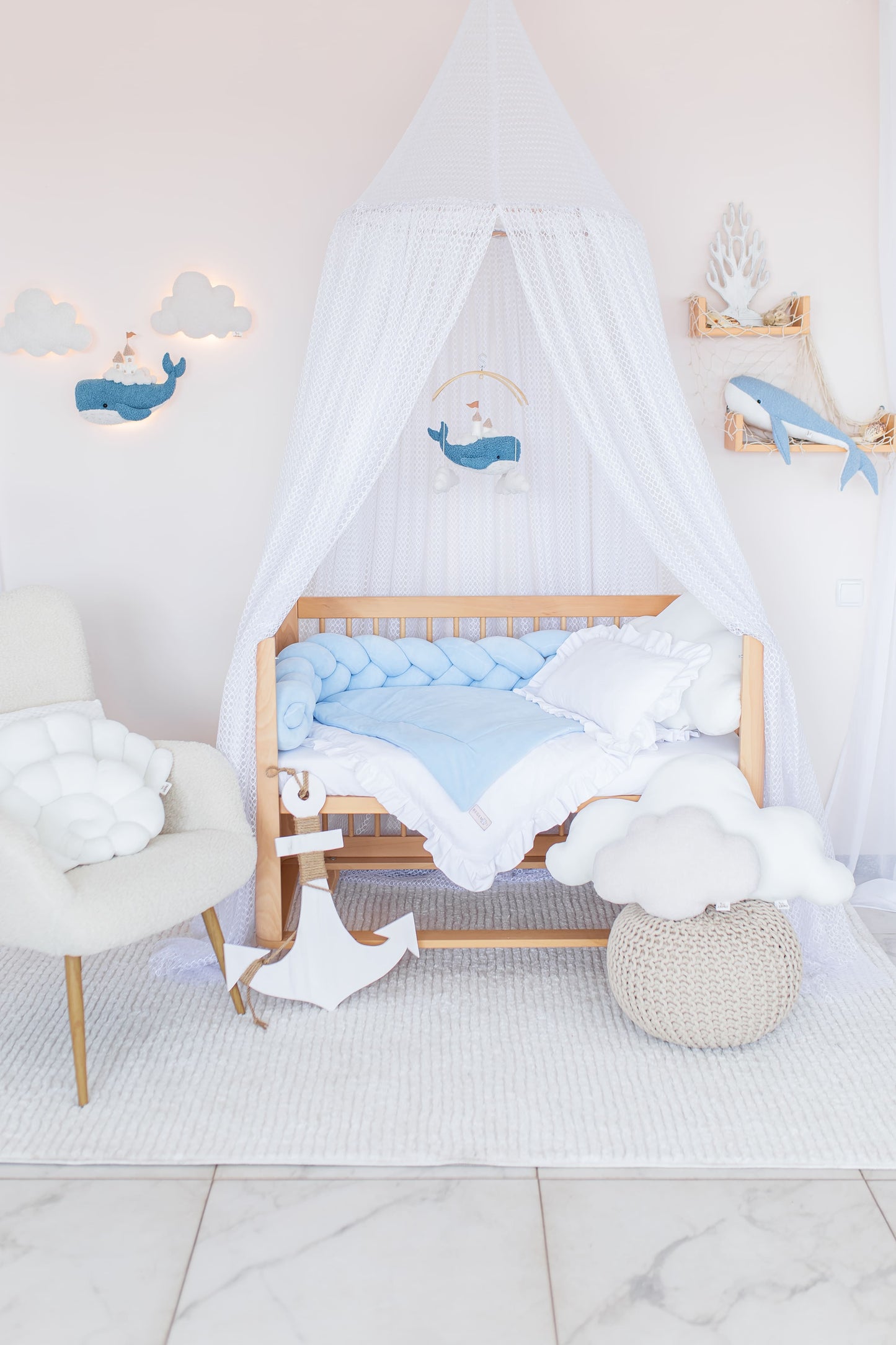 Whale Nursery Wall Light Set Cloud Night Light Nursery Wall Decor