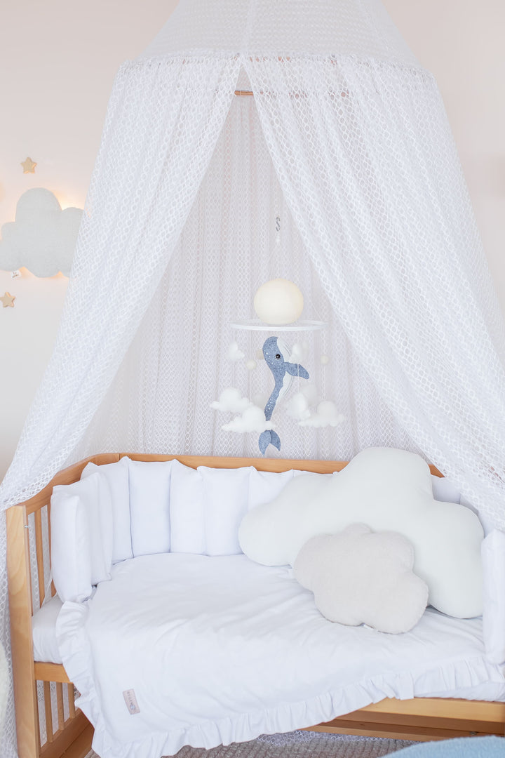 Whale Moon Baby Mobile Night Light Ocean Nursery Crib Mobile