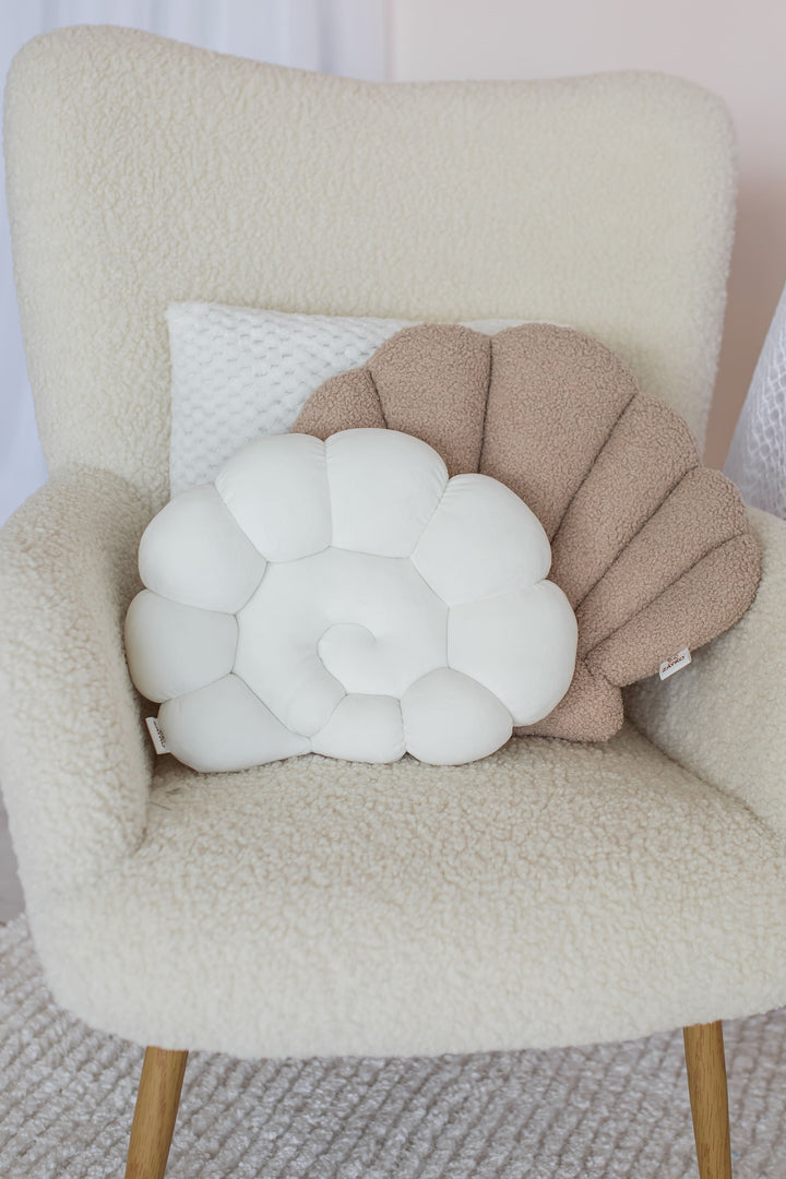 Seashell Nursery Pillow, Shell Cushion for Kids Room