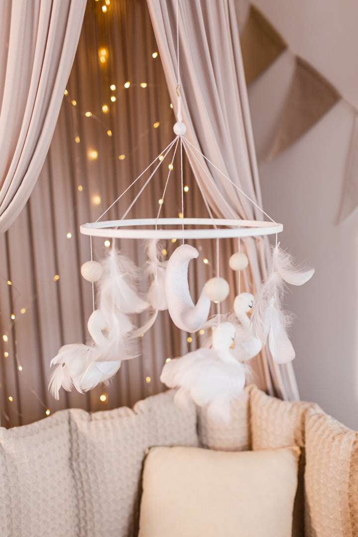 Swan Mobiles for Crib