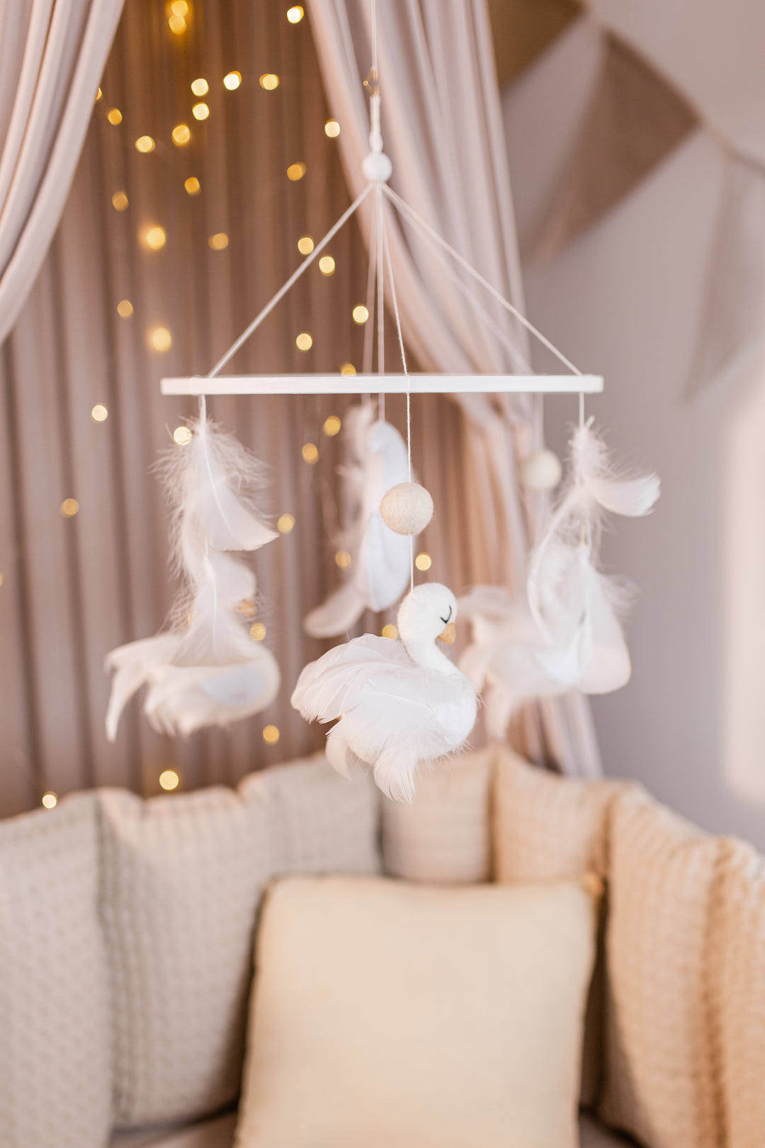 Swan Mobiles for Crib