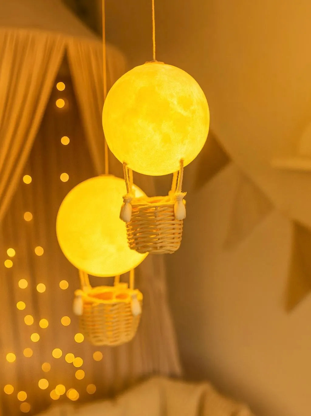 Повітряна куля Місяць Нічник Лампа для дитячої кімнати Декор для дитячої кімнати